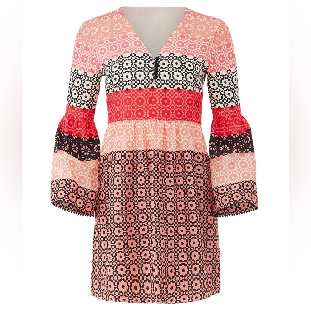 Derek Lam 10 Crosby 100% Silk Carnation V-Neck Dress‎ - 6 - Picture 4 of 12